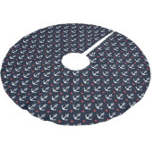 Jupon De Sapin En Polyester Brossé Coeurs et motif d'Ancres (Angle)
