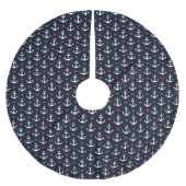 Jupon De Sapin En Polyester Brossé Coeurs et motif d'Ancres (Devant)
