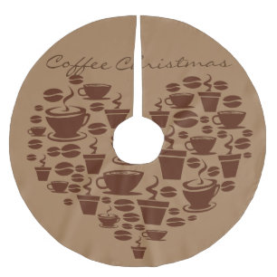 Jupon De Sapin En Polyester Brossé Coffee Lover Heart Thunder_Cove