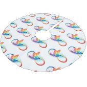 Jupon De Sapin En Polyester Brossé Colibri arc-en-ciel avec symbole Infinity (Angle)