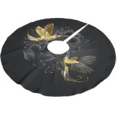 Jupon De Sapin En Polyester Brossé Colibri noir et or (Angle)