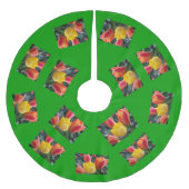 Jupon De Sapin En Polyester Brossé Collage de photos vert (Devant)