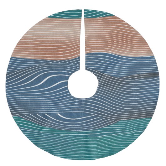 Jupon De Sapin En Polyester Brossé Collines naturelles : motif sans soudure. (Devant)