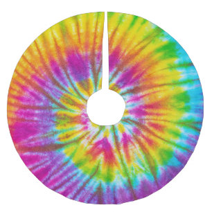 Jupon De Sapin En Polyester Brossé Coloré Cravate-Dye -Dye Abstrait.