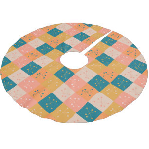 Jupon De Sapin En Polyester Brossé Coloré rétro milieu du siècle Mood Motif atomiq