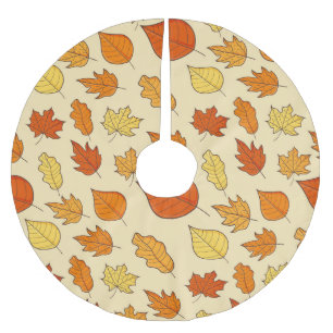 Jupon De Sapin En Polyester Brossé Concept feuille : Motif symbole d'automne