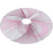 Jupon De Sapin En Polyester Brossé Conception Abstraite de fractal rose pâle moderne (Angle)