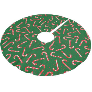 Jupon De Sapin En Polyester Brossé Conception de cannes de bonbon