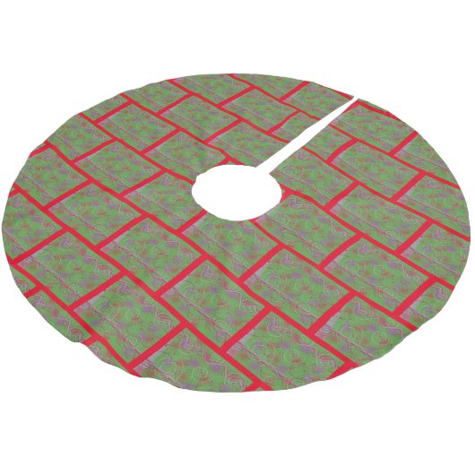 Jupon De Sapin En Polyester Brossé Conception de cheminée en brique abstraite (Angle)