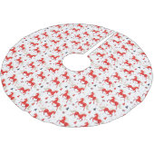 Jupon De Sapin En Polyester Brossé Conception de chevaux rouges (Angle)