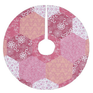 Jupon De Sapin En Polyester Brossé Conception de Motif de Patchwork de style japonais