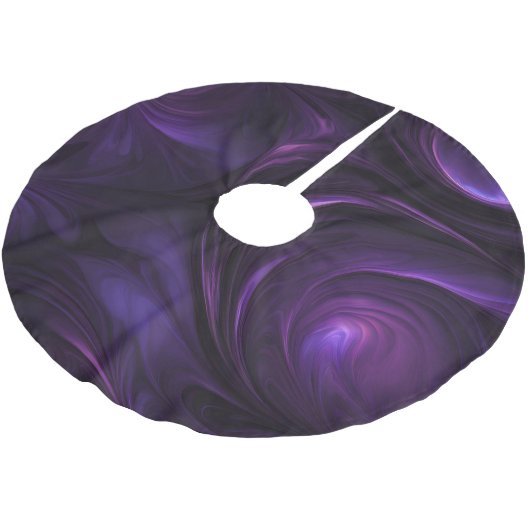 Jupon De Sapin En Polyester Brossé Conception de torsion violette foncée (Angle)