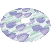 Jupon De Sapin En Polyester Brossé Conception de tulipe : violet clair floral. (Angle)