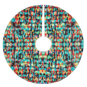 Jupon De Sapin En Polyester Brossé Conception d'élément lumineux abstrait coloré