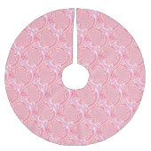 Jupon De Sapin En Polyester Brossé Conception fractale moderne rose et rouge (Devant)