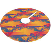 Jupon De Sapin En Polyester Brossé Conception graphique transparente - jaune rouge I (Angle)