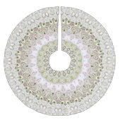 Jupon De Sapin En Polyester Brossé Conception Motif de Mandala rose et vert (Devant)