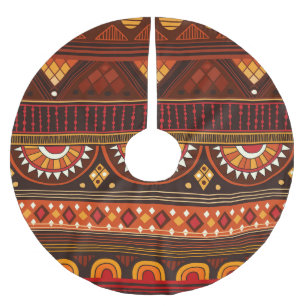 Jupon De Sapin En Polyester Brossé Conception Tribal sans soudure pour diverses utili