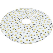 Jupon De Sapin En Polyester Brossé Confetti en or noir (Angle)