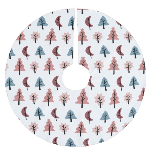 Jupon De Sapin En Polyester Brossé Cookie Tree Motif Pastel Holiday (Devant)
