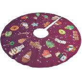 Jupon De Sapin En Polyester Brossé Cookies, Cupcakes et cacao (Angle)