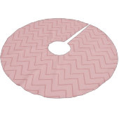Jupon De Sapin En Polyester Brossé Coral Pink Chevron (Angle)