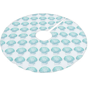Jupon De Sapin En Polyester Brossé coteau turquoise couleur bleu mermaid