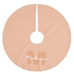Jupon De Sapin En Polyester Brossé Couleur de pêche de 2024 avec nom Monogramme perso
