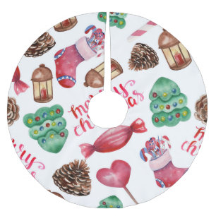 JUPON DE SAPIN EN POLYESTER BROSSÉ COULEUR D'EAU NOËL STOCKAGE ARBRES PINE CONES