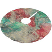 Jupon De Sapin En Polyester Brossé Couleurs de Noël (Angle)