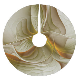 Jupon De Sapin En Polyester Brossé Couleurs des métaux précieux, art fractal Abstrait