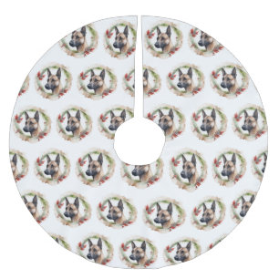 Jupon De Sapin En Polyester Brossé Coupe de Fête de la couronne de Noël Malinoi