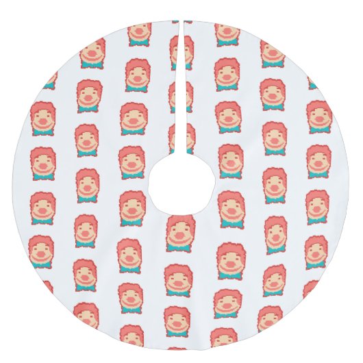 Jupon De Sapin En Polyester Brossé Coupe de projecteur clown pixellisé (Devant)