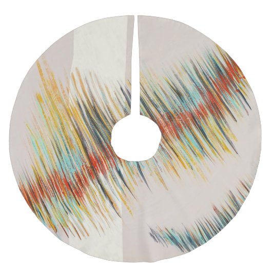 Jupon De Sapin En Polyester Brossé Courbes irrégulières Art Peinture Abstraite (Devant)