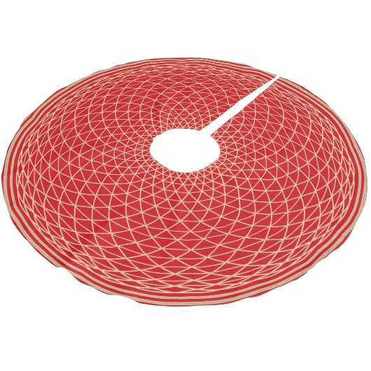 Jupon De Sapin En Polyester Brossé Couronne Chakra Mandala en rouge (Angle)