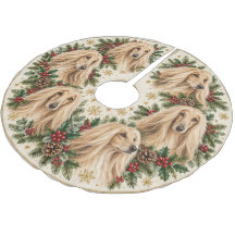 Couronne de Noël du Lévrier Afghan