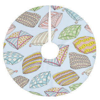 Jupon De Sapin En Polyester Brossé Coussin coloré, texture transparente vintage.