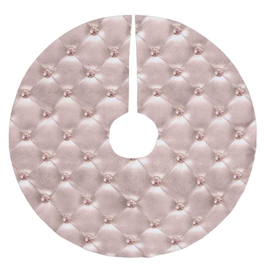 Jupon De Sapin En Polyester Brossé Coussin pointu rose bijou or Bling  (Devant)