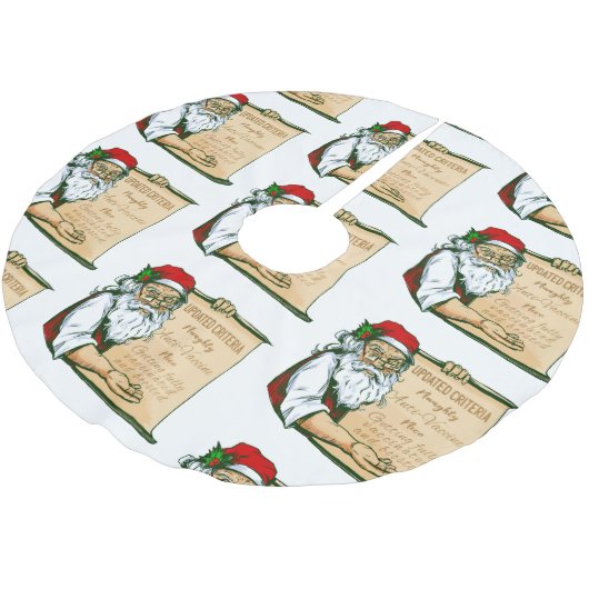 Jupon De Sapin En Polyester Brossé covid noël santa claus vaccin coquin (Angle)