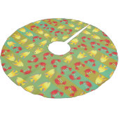Jupon De Sapin En Polyester Brossé Crabes et poissons (Angle)