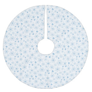 Jupon De Sapin En Polyester Brossé Crâne effrayant Creepmas Noël Snowflakes blanc