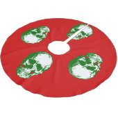 Jupon De Sapin En Polyester Brossé crâne moche de noël gode squelette (Angle)