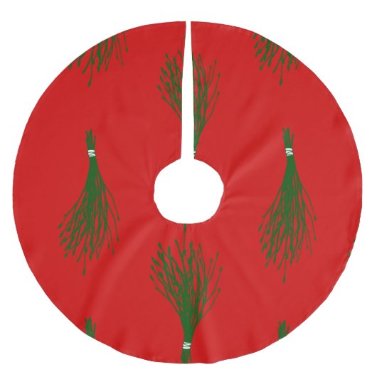 Jupon De Sapin En Polyester Brossé crâne rouge rouge de krampus rouge (Devant)