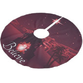 Jupon De Sapin En Polyester Brossé Crèche Croire (Angle)