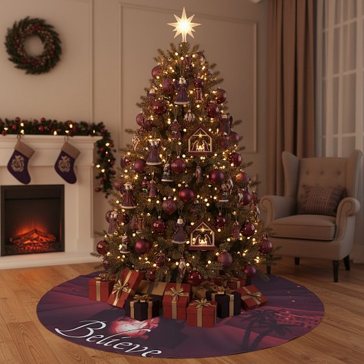 Jupon De Sapin En Polyester Brossé Crèche Croire