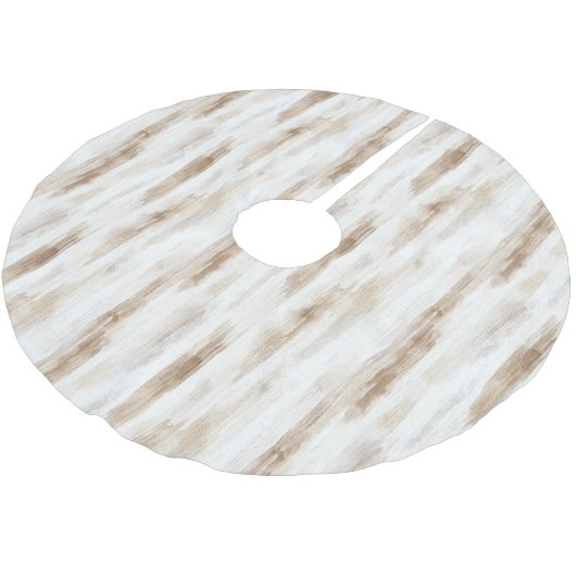Jupon De Sapin En Polyester Brossé Crème Chic Grandes Brown Blanches (Angle)