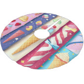 Jupon De Sapin En Polyester Brossé Crème glacée (Angle)