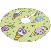 Jupon De Sapin En Polyester Brossé Crème glacée Pop Cute : Motif animal (Angle)