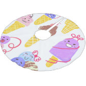 Jupon De Sapin En Polyester Brossé Crèmes glacées Kawaii, motif mignon et sans soudur (Angle)