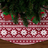 Jupon De Sapin En Polyester Brossé Crimson et White Fair Isle Motif